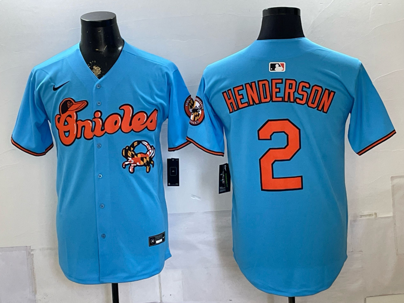 Men Baltimore Orioles #2 Henderson blue Nike 2026 Jersey MLB 0727005->baltimore orioles->MLB Jersey